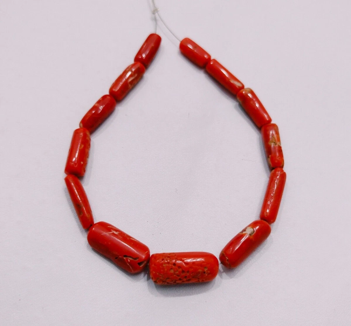 100 Natural Italian Red Coral Beads Genuine Coral Oval Shape