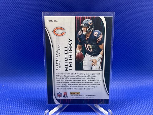 2018 Panini Rookies and Stars Football Chicago Bears Base Mitch Trubisky # 51 - Picture 2 of 2