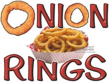 ONION RINGS VINYL DECAL CHOOSE SIZE CONCESSION STAND BOARDWALK
