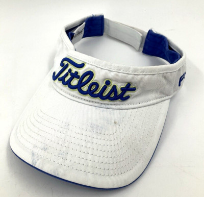 Titleist Visor Hat Cap Strapback Adjustable Yellow Blue  Pro V1 Golfing Classic
