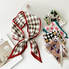 Womens Neck Scarf Long Ribbon Wrap Tied Bag Handle Hair Wrist band Neckerchief∂