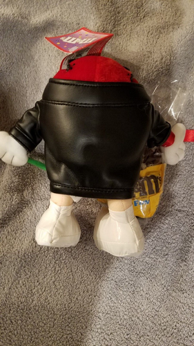 M&M's Valentine Galerie Red Black Leather Jacket w/ Rose Plush 8" Poseable NEW - Picture 17 of 17