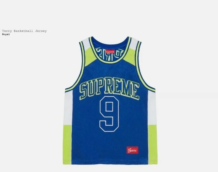Supreme Terry Basketball Jersey Royal Size XL