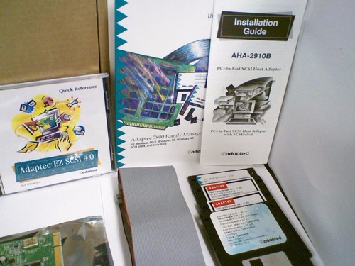 ADAPTEC AHA 2910B Fast PCI to SCSI Host Adapter New with Box Software Manuals + - Picture 3 of 15
