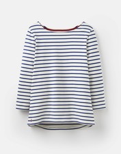 Joules 204218 Jersey Striped Top - SOFT NAVY AND Cream STRIPE