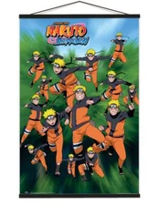 Naruto - Shadow Clone Techniques Poster - 24" x 36"  with Black Poster Hanger