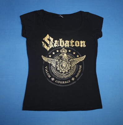 Sabaton Shirt Wings Of Glory Heavy Metal Band Women's Tee Medium
