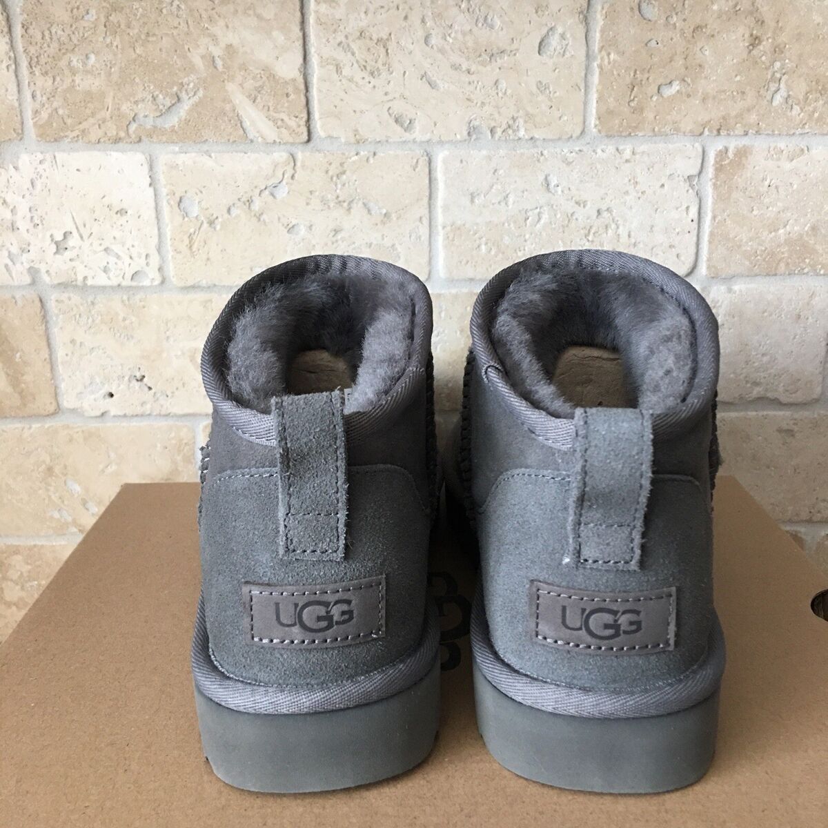 UGG Classic Ultra Mini Grey Gray Water-resistant Suede Boots UGG Classic Ultra Mini Grey Gray Water-resistant Suede Boots