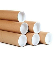 50 - 2 x 18" Kraft Tubes Poster Document Graphics Mailing Shipping Packing NEW 