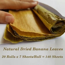 140x Rolling Tobacco Dry Banana Leaves Thai Vintage Natural Cigarette Roll Paper