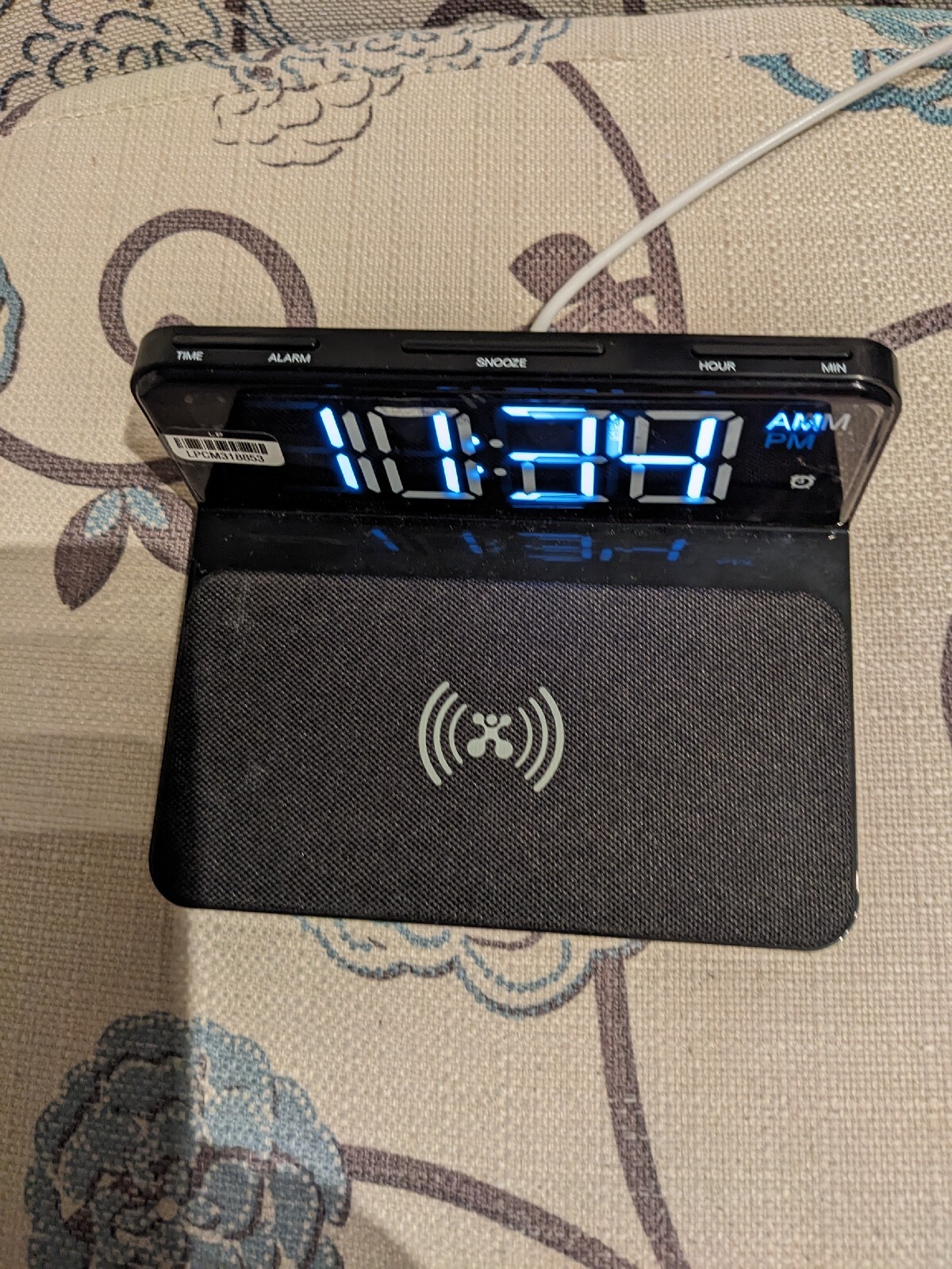 Atomi Qi Alarm Clock with 15W Qi Wireless Charger and Smart Charge USB Port