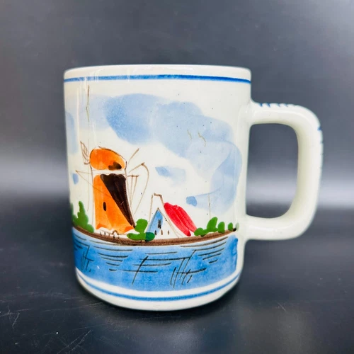 Delft Holland Vintage Colorful Floral Coffee Mug