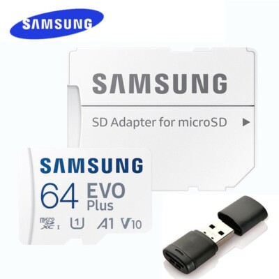 64GB Samsung EVO Plus 130MB/s Class 10 SDXC Micro SD 130MB/s. Lebensgarantie.