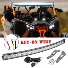 WEISEN 52" LED Light Bar+Roof Mounts+Key-On Wire For Can Am Maverick X3 2017-25