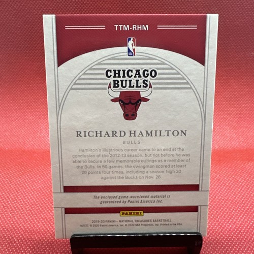 Camiseta deportiva Richard Hamilton 2019-20 National Treasures Timeless Materials/99 Bulls - Imagen 2 de 3