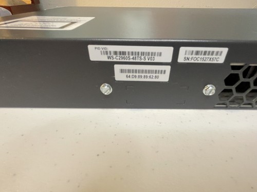 Cisco WS-C2960S-48TS-S 48-Port Managed Gigabit Network Switch Pre-Owned - Picture 5 of 6