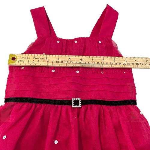 George Fuchsia Sequin Holiday Dress Sleeveless Girls Size 5 - Picture 6 of 8