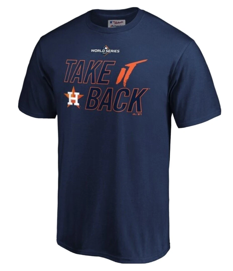 Majestic Houston Astros Take It Back MLB T Shirt Dark Navy Men s Size Small NEW