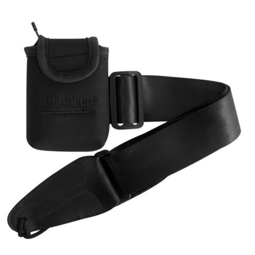 On Stage Wireless Transmitter Pouch with Guitar Strap - Picture 1 of 2