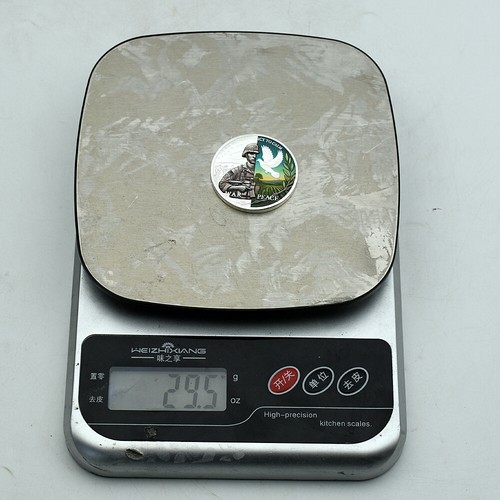 Krieg und Frieden Challenge Medaille Hoffnung und Erneuerung Silber Metall Handwerk Erinnerungsmünze - Bild 10 von 10