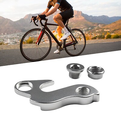 2 Forcellino Cambio Posteriore Telaio Cambio Gancio Gancio Posteriore per Bici Posteriore Mountain Bike Deragliatore Gancio di Trasmissione a Gancio Gancio Posteriore(Argento