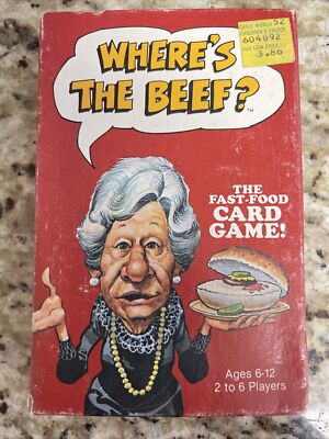 Wendys Wheres the Beef fast food card game MB 1984 new unopened