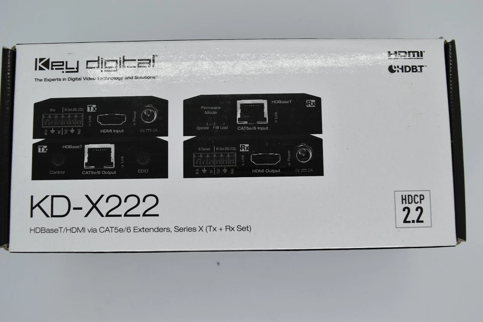 KD-X222 4K HDBaseT/HDMI Extenders, HDR, HDCP2.2 B STOCK 90 days Warranty - Image 2 of 3
