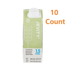 10 Fiber Tube Feeding Formula Jevity Supplement  1.5 Cal Unflavored Liquid 8 oz