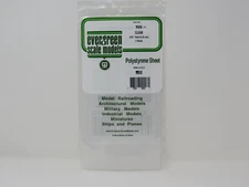 Evergreen Scale Models 9006 Clear Styrene Sheet .010" Thick 6" x 12" (2)