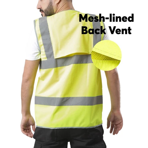 Pack of 10 Custom Hi-Vis Safety Vests – Full-Color Personalized Print image 4