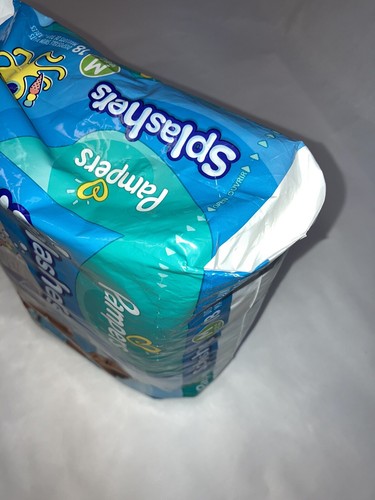 Lot Pampers Splashers 18 Diapers Medium 20-33 lbs Swim Suit swim Pants Rash Top - Picture 4 of 12