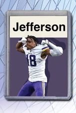 Justin Jefferson Football Art Card - Artist Signed - 2/10
