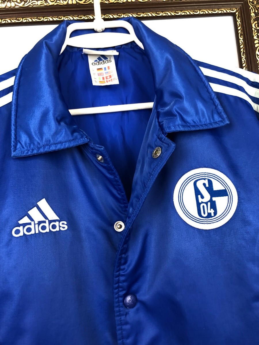 Vintage 90's Adidas Schalke 04 Football Jacket Satin Soccer
