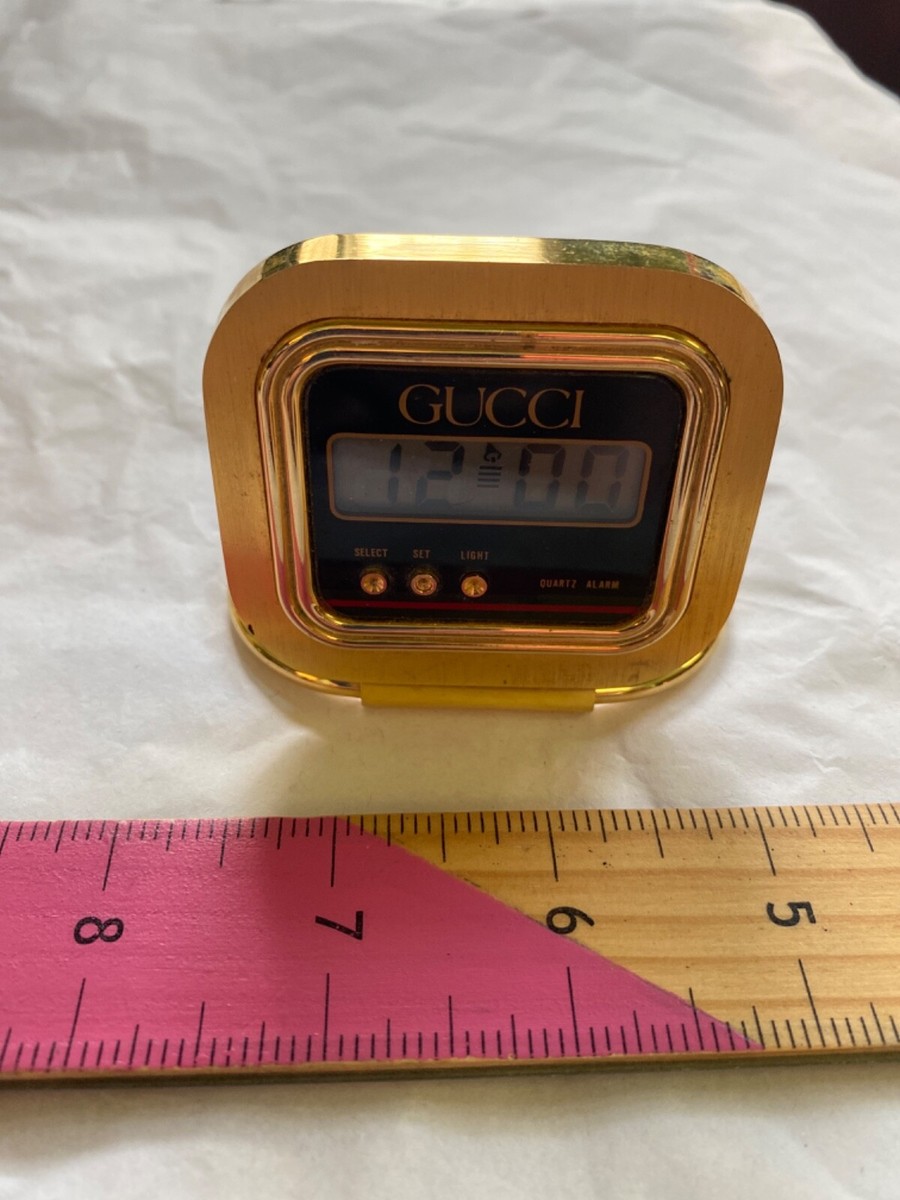 Gucci Vintage Desk Table Travel Alarm Clock READ | eBay