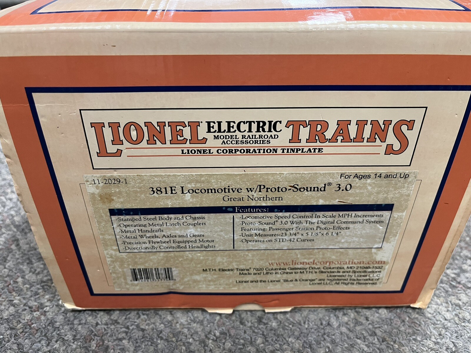 + Lionel MTH Standard Tinplate Great Northern 381E Electric Locomotive ...