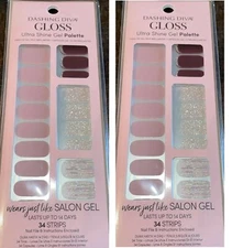 (Pack 2) Dashing Diva Gloss Gel Palette 34 Nail Strips GS147 GET NAKED