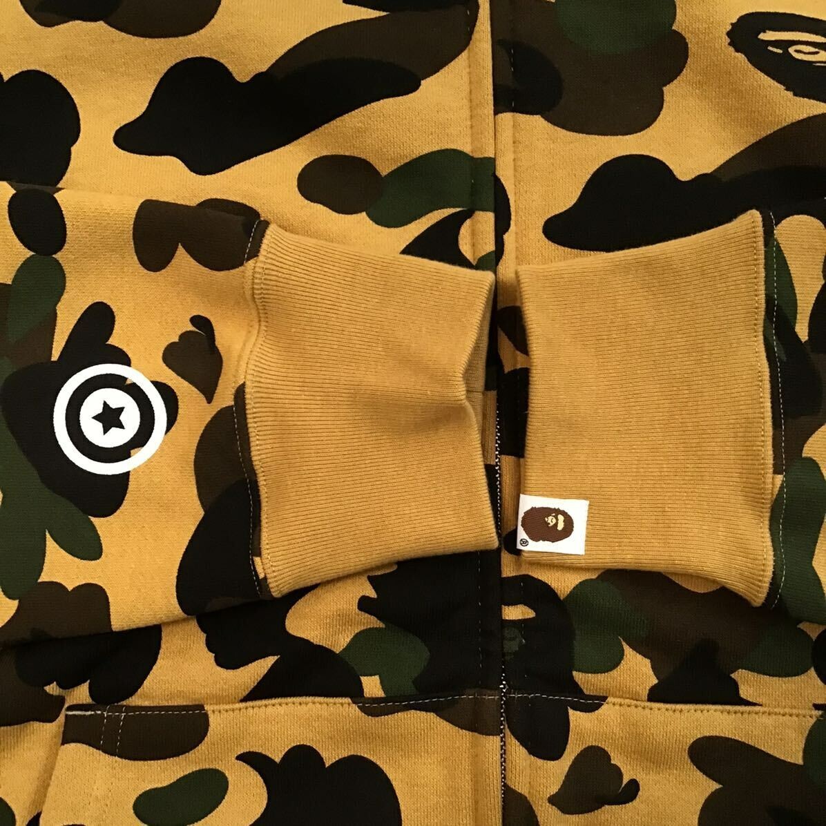 2024 BAPE 1st camo yellow shark full zip hoodie A Bathing