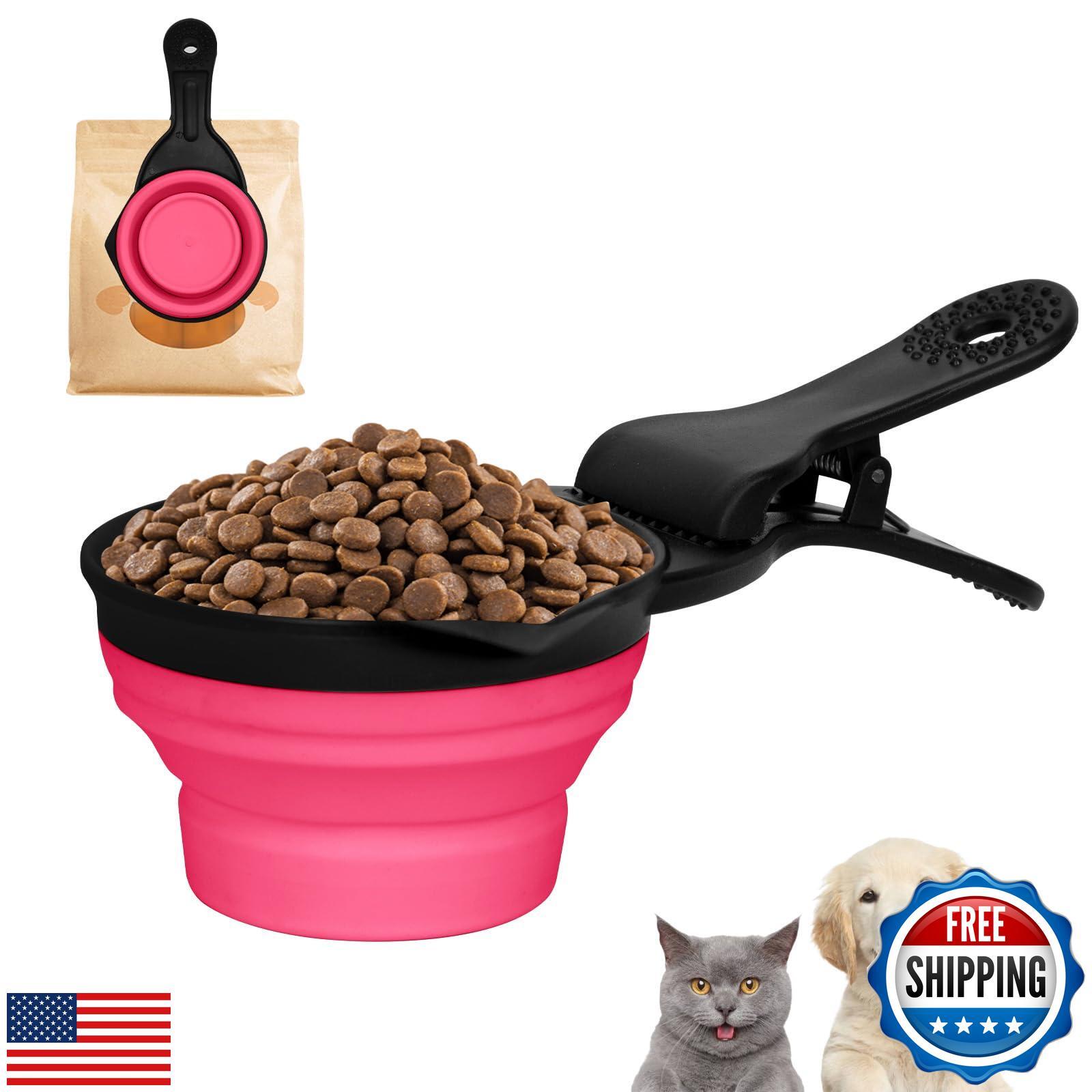 Scoop Foldable Pet Food Bag Clip 3 In 1 Multi
