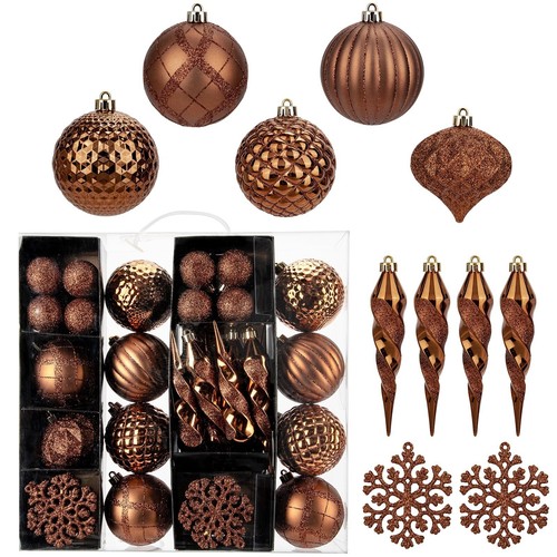 50PCS Christmas Tree Ornaments Set with Shatterproof Christmas Balls Icicle S... - Picture 1 of 5