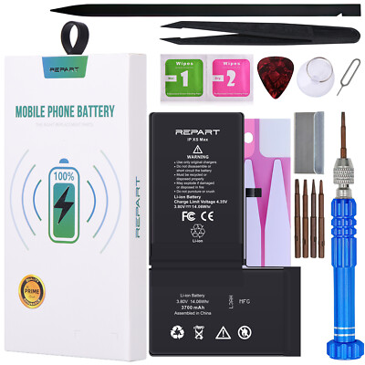 REPART Akku für Apple iPhone XS Max 3700mAh Handy Akku Ersatzakku