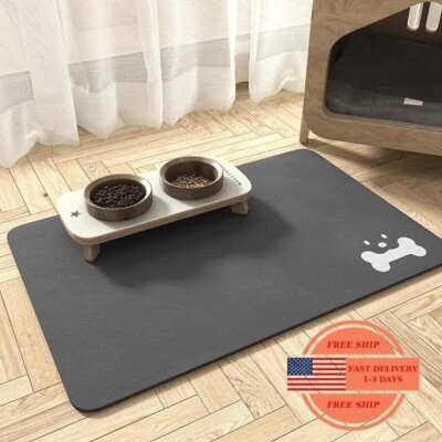 Estera absorbente para comida de mascotas, estera de comida para perros estera.