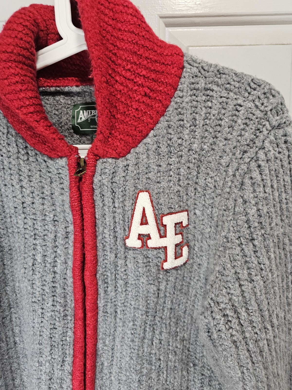 American Eagle Patchwork Knit Cardigan Sweater si… - image 3