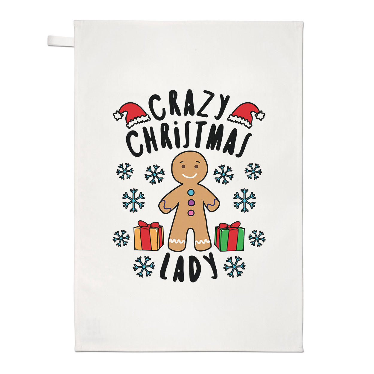Loco Navidad Mujer Copos Té Toalla Plato Paño - Chiste Divertido Santa Secreto