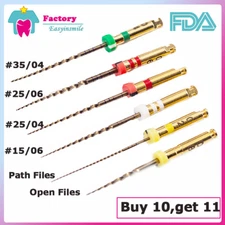 6pc Endodontic Dental Endo Rotary NITI Files X3-Pro Gold Taper Root Canal Files