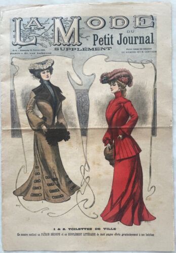 LA MODE DU PETIT JOURNAL Supplément n° 8 du 23 Février 1902 Couture Broderie - Photo 1/3