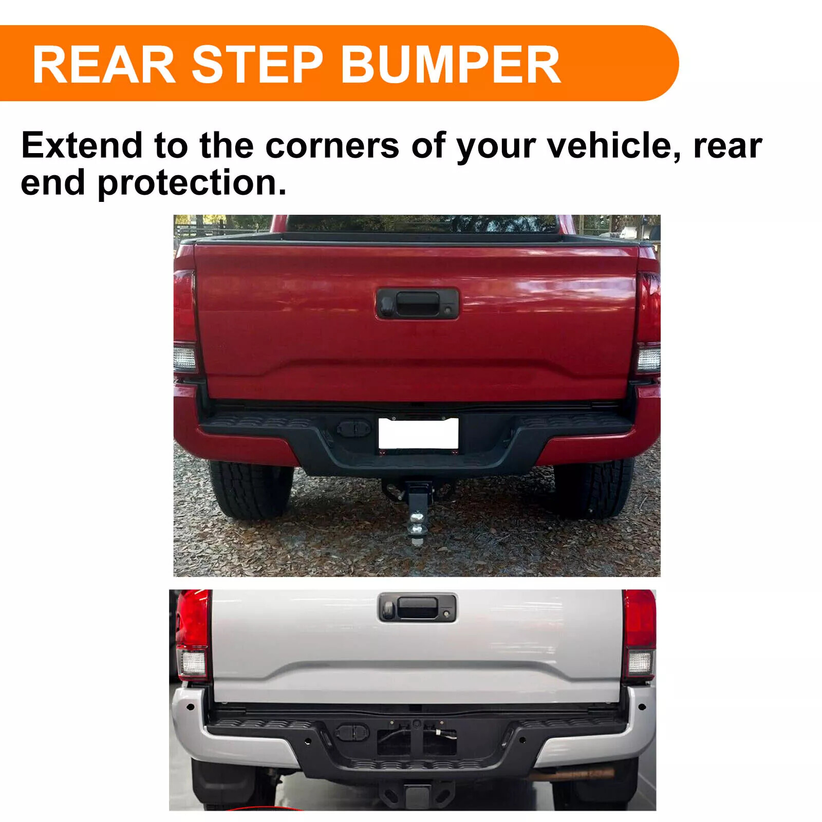 For 2016 17-2023 Toyota Tacoma Complete Rear Step Bumper Assembly W/ Park Assist