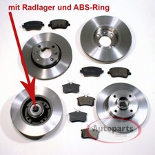 Bremsen Set Ø 302 mm + Ø 268 mm ABS Ringe Radlager vorne hinten für Peugeot 5008