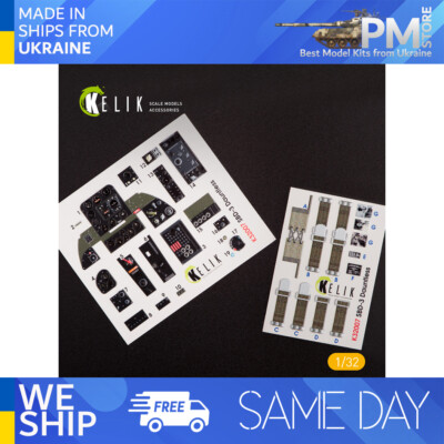 Kelik K32007 1/32 SBD-3 ''Dauntless'' interior 3D decals for Trumpeter kit (1/32)