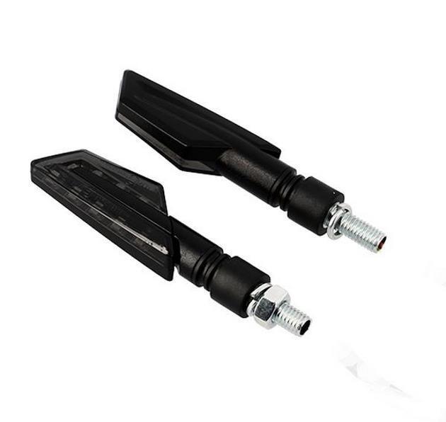 Clignotant Pégase LED premium en aluminium noir fumé de marque Blackway