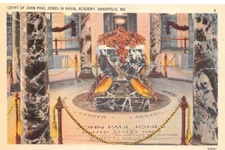 Crypt John Paul Jones Naval Academy Annapolis Maryland Vtg Postcard CP314